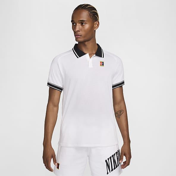 Nike polo t shirts white hot sale